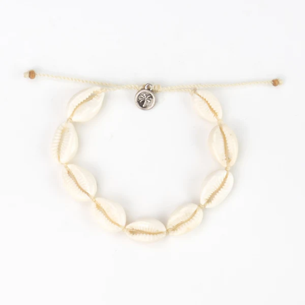 Pulsera Tejida Conchas - Natural